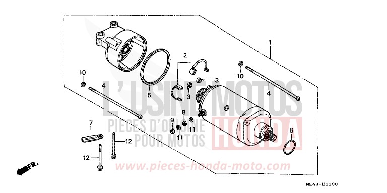 ANLASSER (CB350SG/CB450SG) von CB1300 Super Bold'or ABS MONZA RED (R110) von 1986